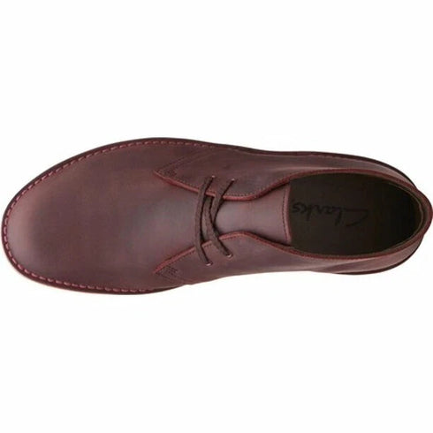 Clarks Men's Leather Bushacre 2 Lace-up Chukka Boots Aubergine 9